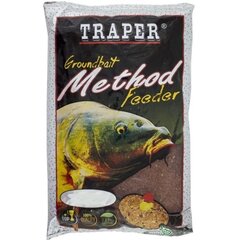 Groundbait TRAPER Method Feeder Strawberry 750g hinta ja tiedot | Kalanrehu | hobbyhall.fi