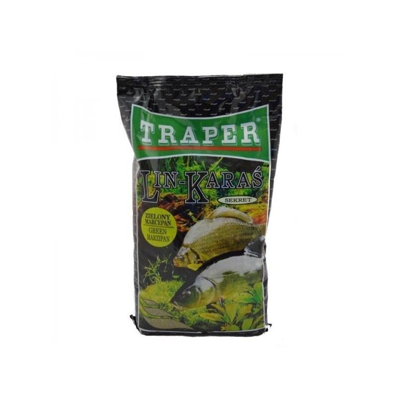 Groundsyötti TRAPER Sekret Tench-Crucian Marsipan 1kg Vihreä hinta ja tiedot | Kalanrehu | hobbyhall.fi