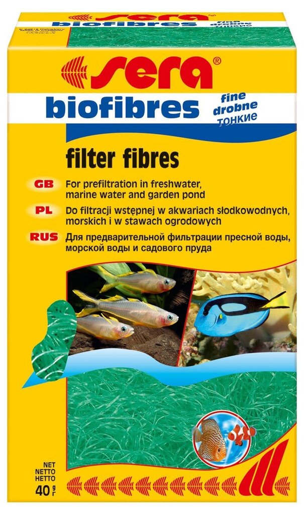 Suodatinmateriaali sera biofibres fine 40 g hinta ja tiedot | Akvaariotarvikkeet | hobbyhall.fi