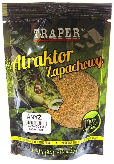 Maasyöttilisäaine TRAPER Atraktor Anis 100g hinta ja tiedot | Kalanrehu | hobbyhall.fi