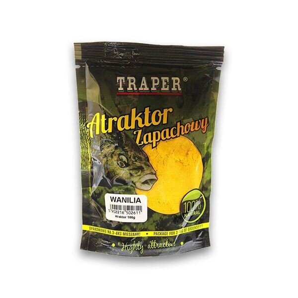 Maasyöttilisäaine TRAPER Atraktor Vanilla 100g hinta ja tiedot | Kalanrehu | hobbyhall.fi