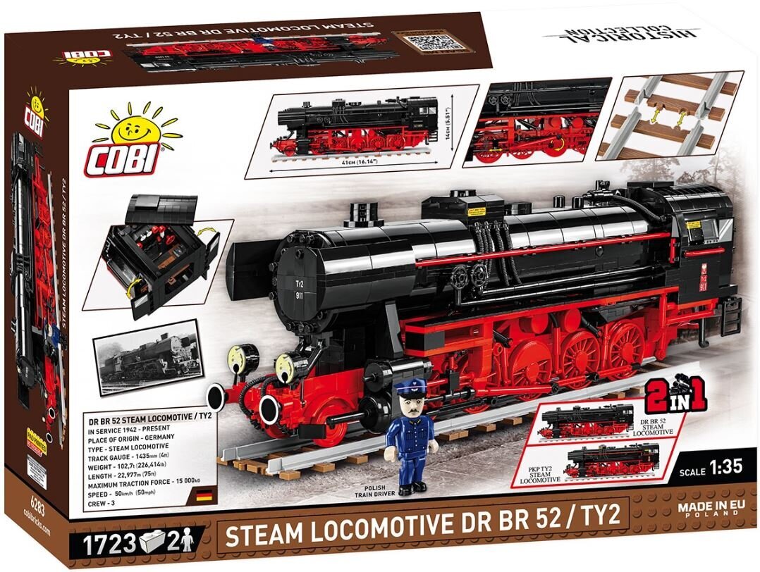 COBI TRAINS Höyryveturi DRB luokka 2683 hinta ja tiedot | LEGOT ja rakennuslelut | hobbyhall.fi