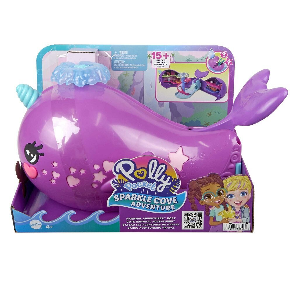 Mattel Polly Pocket Narwhal-sukellusvene HKV71 hinta ja tiedot | Tyttöjen lelut | hobbyhall.fi