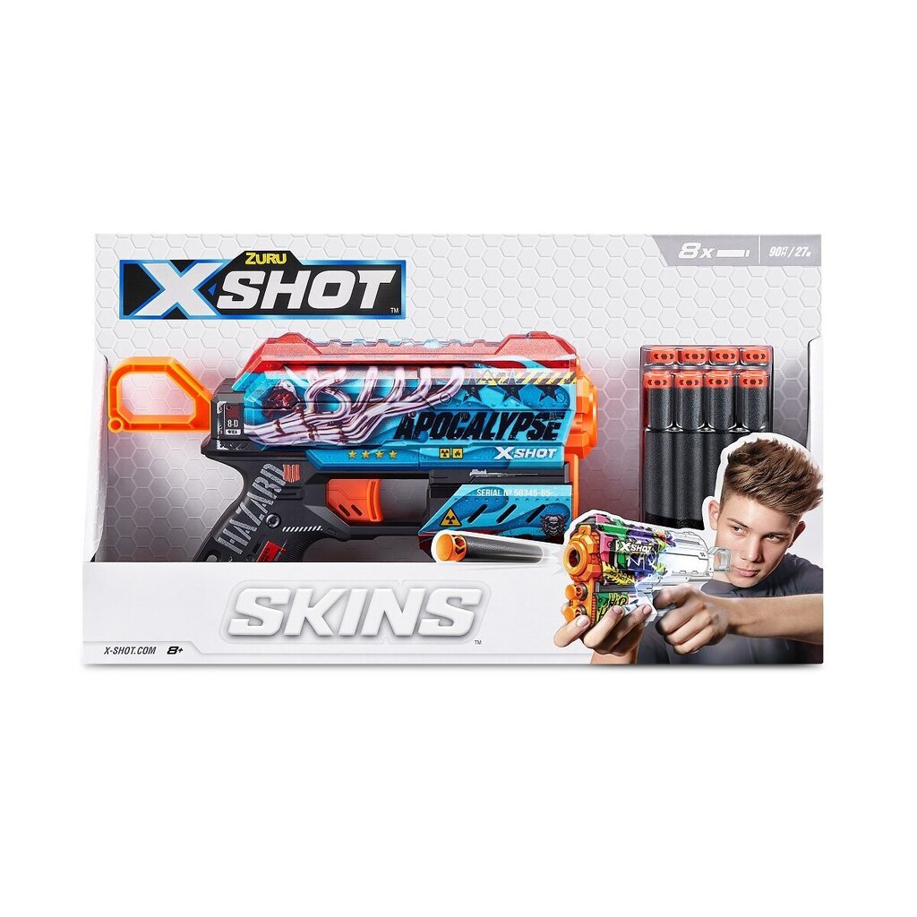 Zuru X-Shot Skins Flux kantoraketti 36516G hinta ja tiedot | Poikien lelut | hobbyhall.fi