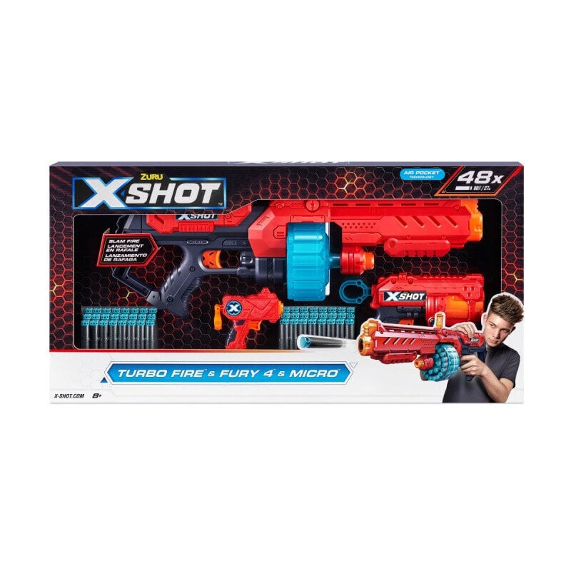 Zuru X-Shot ExcelTurboFire kantoraketti 36345 hinta ja tiedot | Poikien lelut | hobbyhall.fi