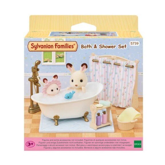 Sylvanian kylpyhuonesetti, amme ja suihku hinta ja tiedot | Tyttöjen lelut | hobbyhall.fi