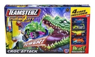 Teamsterz krokotiilihyökkäyssetti + 4 autoa hinta ja tiedot | Poikien lelut | hobbyhall.fi