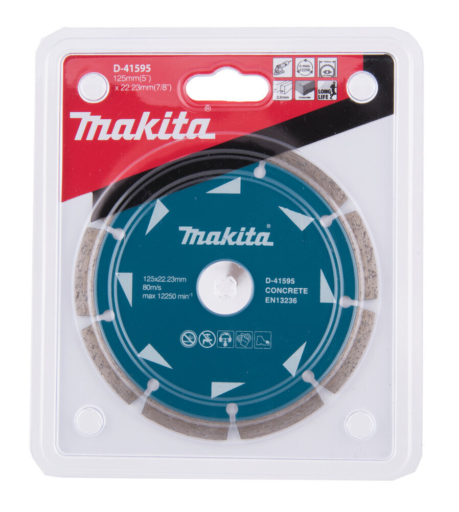 D-41595 Timanttikatkaisulaikka 125 x 22,23mm, segmentti Makita hinta ja tiedot | Käsityökalut | hobbyhall.fi