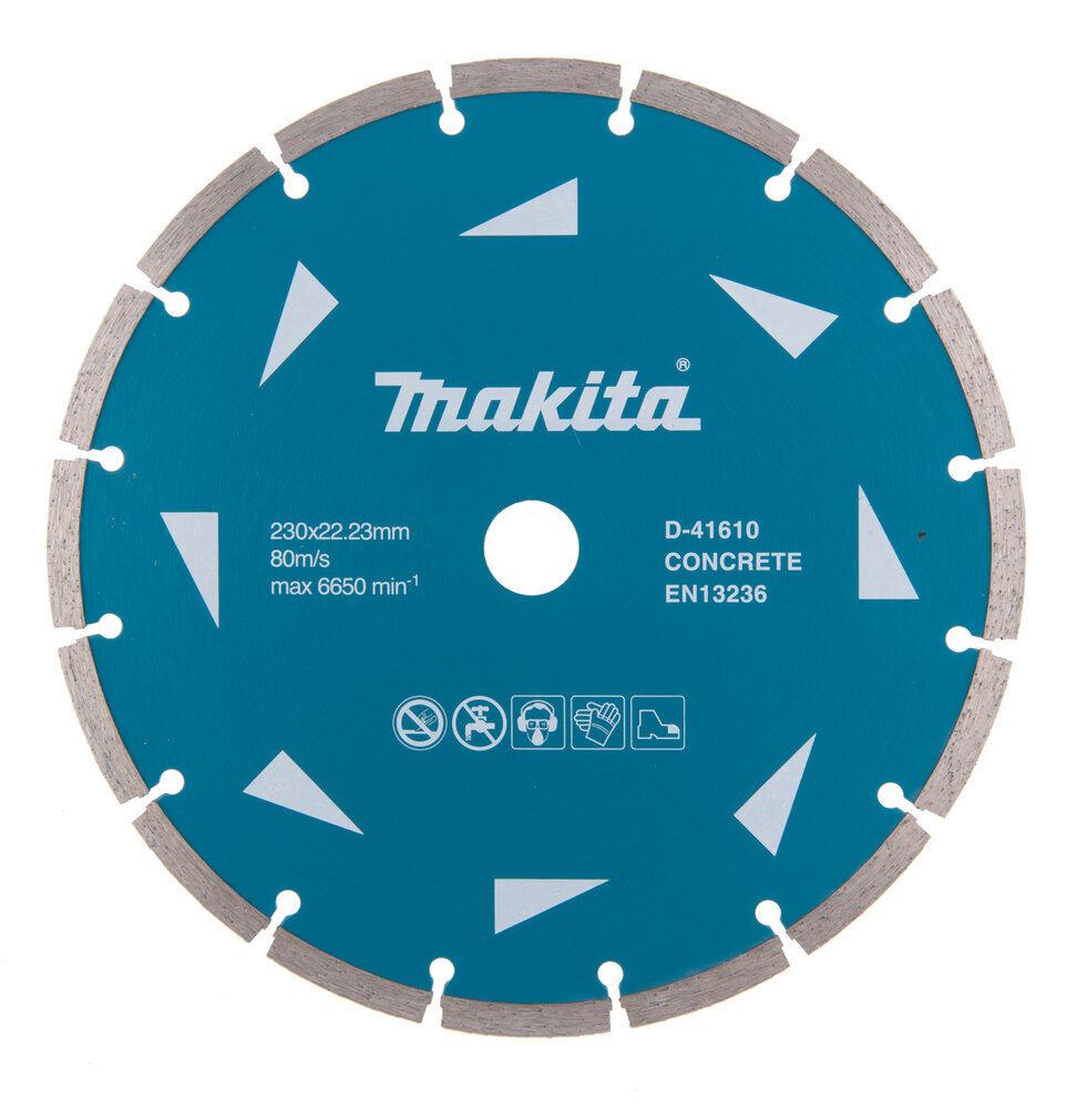 D-41610 Timanttikatkaisulaikka 230x22,23mm, segmentti Makita hinta ja tiedot | Käsityökalut | hobbyhall.fi