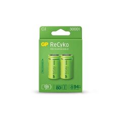 GP ReCyko akku 3000mAh C (2 akkupakettia) hinta ja tiedot | Paristot | hobbyhall.fi