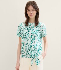 Tom Tailor naisten t-paita 1040186*35334, valkoinen/vihreä 4067672533454 hinta ja tiedot | Naisten T-paidat | hobbyhall.fi