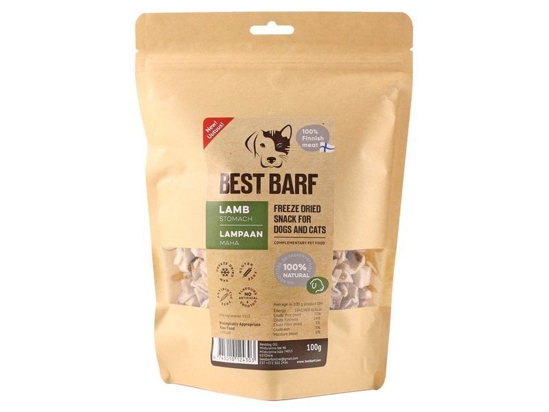 Pakastekuivattu lammas Best Barf, 100 g hinta ja tiedot | Koiran herkut | hobbyhall.fi