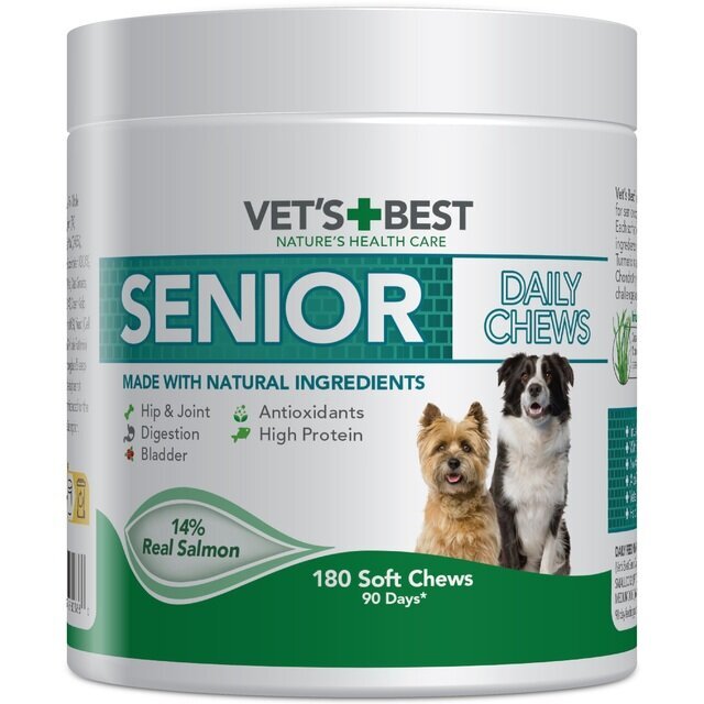 Vets Best Senior Chew Treats vanhemmille koirille, 180 kpl hinta ja tiedot | Koiran herkut | hobbyhall.fi