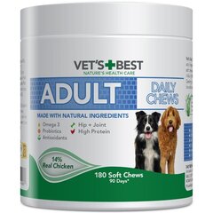 Vets Best Adult Chew Treats aikuisille koirille, 180 kpl hinta ja tiedot | Koiran herkut | hobbyhall.fi