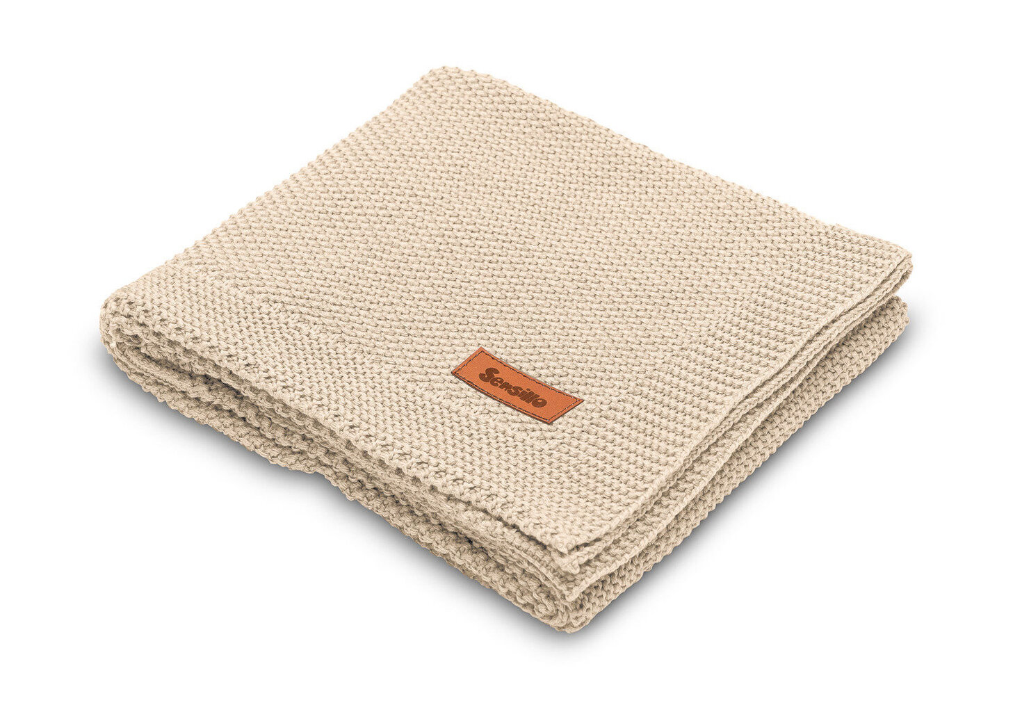 Neulottu vauvapeitto puuvillasta BEIGE 80x100cm / Sensillo hinta ja tiedot | Päiväpeitot ja huovat | hobbyhall.fi