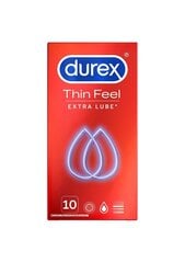 Kondomit Durex Thin Feel Extra Lube, 10 kpl. hinta ja tiedot | Kondomit | hobbyhall.fi