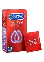 Kondomit Durex Thin Feel Extra Lube, 10 kpl. hinta ja tiedot | Kondomit | hobbyhall.fi