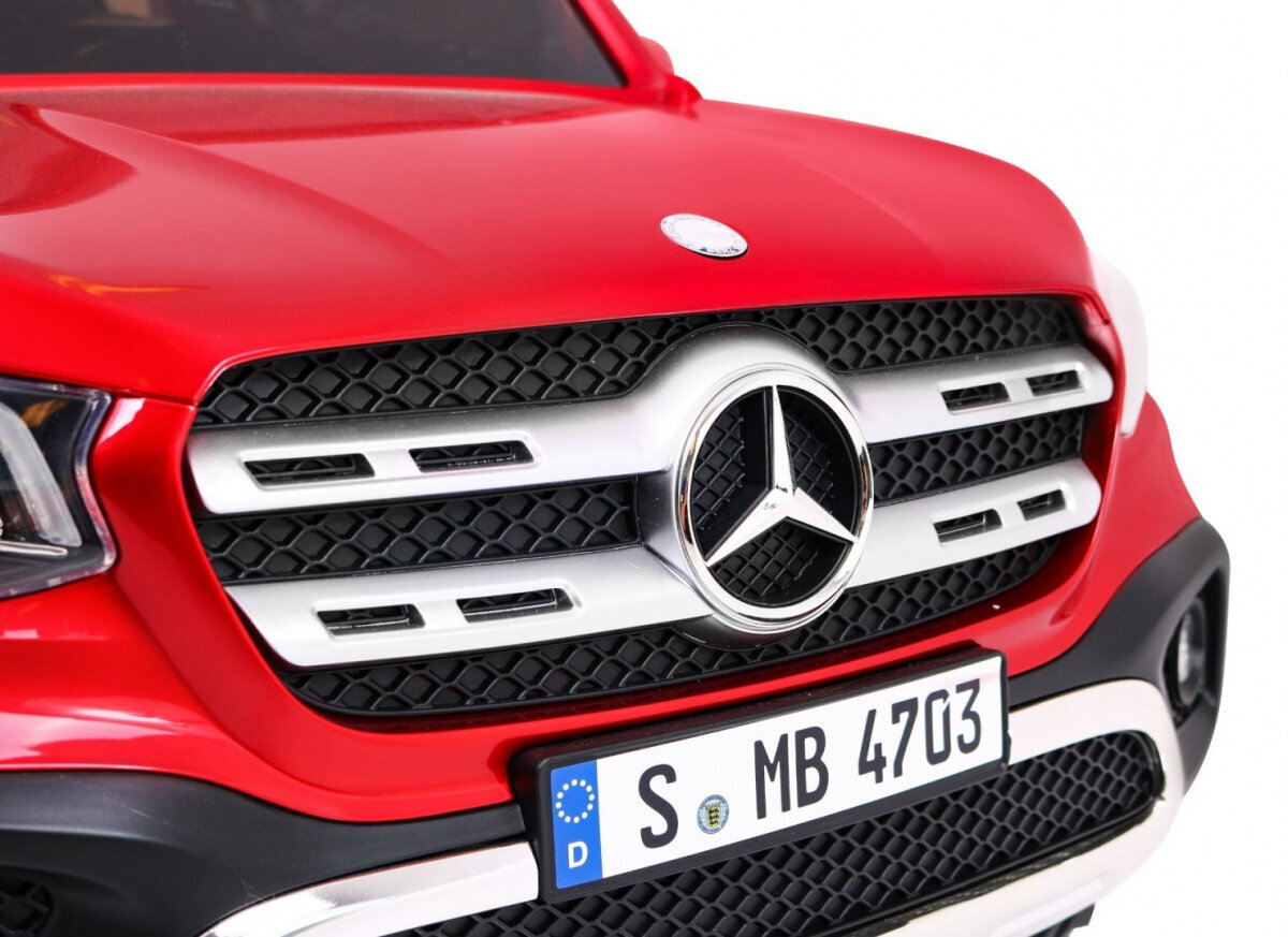 Sähköauto Mercedes Benz X-Class MP4, lakattu punainen hinta ja tiedot | Lasten sähköautot | hobbyhall.fi