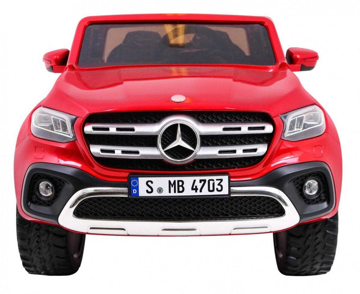 Sähköauto Mercedes Benz X-Class MP4, lakattu punainen hinta ja tiedot | Lasten sähköautot | hobbyhall.fi