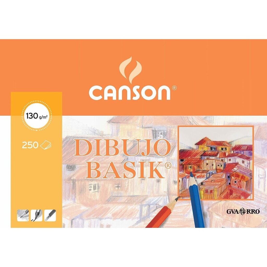 Piirustuspaperi Canson Basik 250 arkkia 130 g (32,5 x 46 cm) hinta ja tiedot | Vihkot, muistikirjat ja paperit | hobbyhall.fi