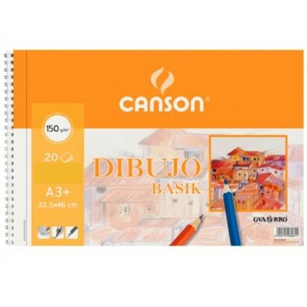 Piirustuspaperi Canson, 150 g, 20 arkkia, 32,5x46 cm hinta ja tiedot | Vihkot, muistikirjat ja paperit | hobbyhall.fi