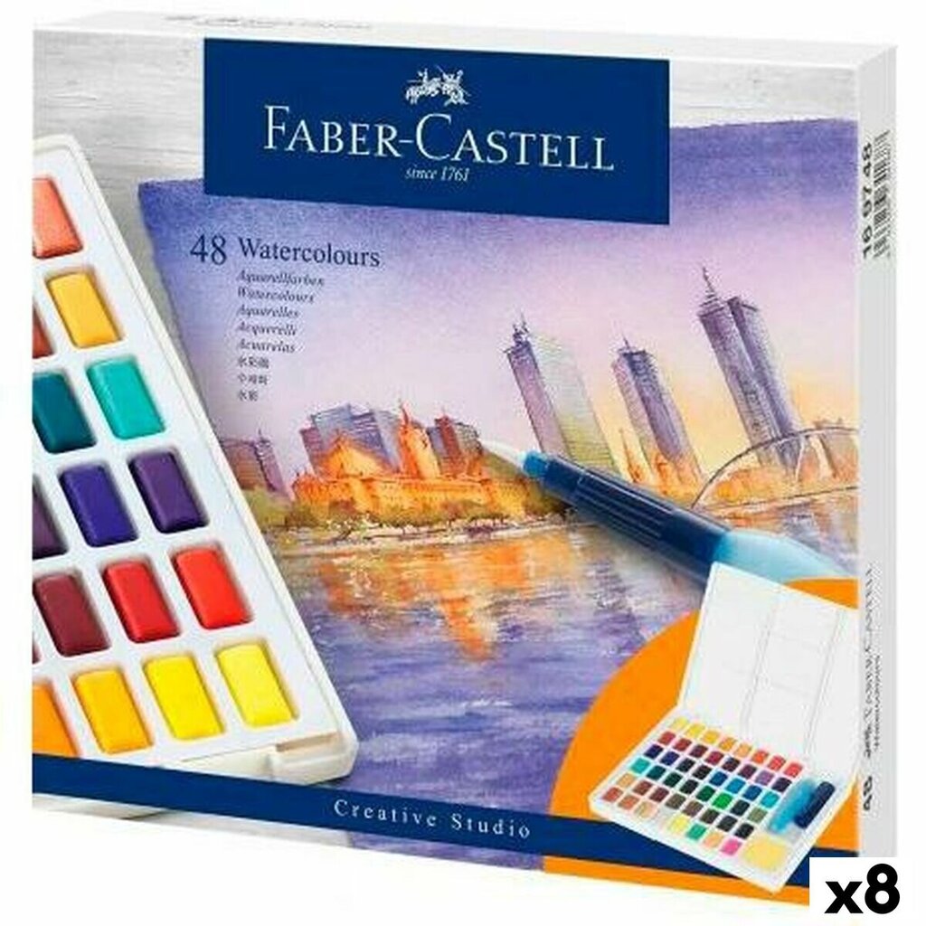 Akvarellimaalisarja Faber-Castell Creative Studio, 8 kpl hinta ja tiedot | Taide- ja askartelutarvikkeet | hobbyhall.fi