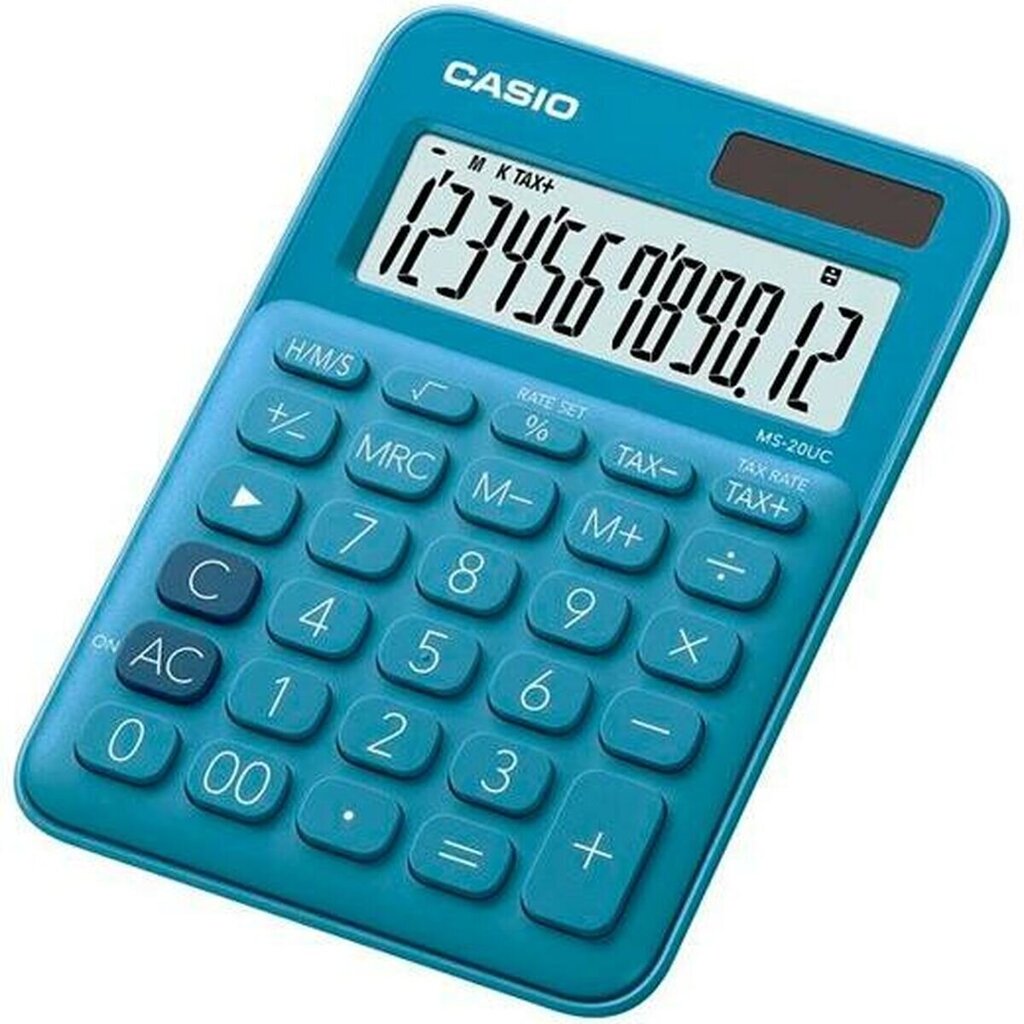 Laskin Casio MS-20UC, sininen, 10 kpl hinta ja tiedot | Toimistotarvikkeet | hobbyhall.fi