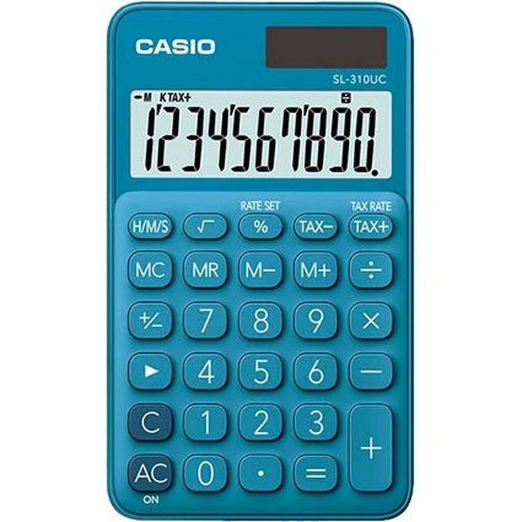 Laskin Casio SL-310UC, sininen, 10 kpl hinta ja tiedot | Toimistotarvikkeet | hobbyhall.fi