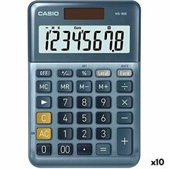 Laskin Casio MS-80E, sininen, 10 kpl hinta ja tiedot | Casio Koulutarvikkeet | hobbyhall.fi
