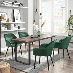 6 ruokapöydän tuolin setti, vihreä hinta ja tiedot | Songmics Keittiön kalusteet | hobbyhall.fi