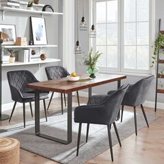 Ruokapöydän tuolit, harmaa, 6kpl hinta ja tiedot | Ruokapöydän tuolit | hobbyhall.fi