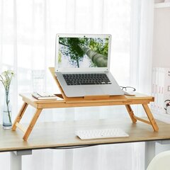 Säädettävä bambu-pöytälevy Songmics hinta ja tiedot | Kannettavien tietokoneiden lisätarvikkeet | hobbyhall.fi