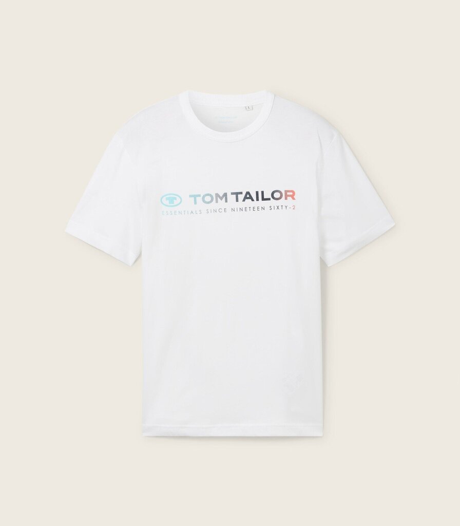 Tom Tailor Miesten T-paita 1041855*20000, valkoinen 4067672497886 hinta ja tiedot | Miesten T-paidat | hobbyhall.fi