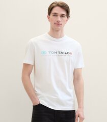 Tom Tailor Miesten T-paita 1041855*20000, valkoinen 4067672497886 hinta ja tiedot | Miesten T-paidat | hobbyhall.fi