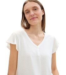 Tom Tailor naisten t-paita 1041577*10315, valkoinen 4067672688284 hinta ja tiedot | Naisten T-paidat | hobbyhall.fi