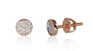 Kultakorvakorut timanteilla 585 Diamond hinta ja tiedot | Korvakorut | hobbyhall.fi