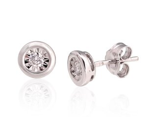 Kultakorvakorut timanteilla 585 Diamond hinta ja tiedot | Korvakorut | hobbyhall.fi