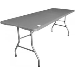 Kokoontaitettava pöytä, 180x70cm , harmaa hinta ja tiedot | Retkeilyvarusteet | hobbyhall.fi