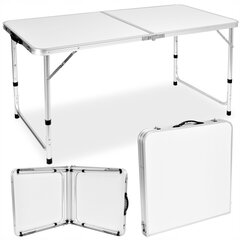 Kokoontaitettava retkipöytä, 120x60 cm, valkoinen hinta ja tiedot | Retkeilyvarusteet | hobbyhall.fi