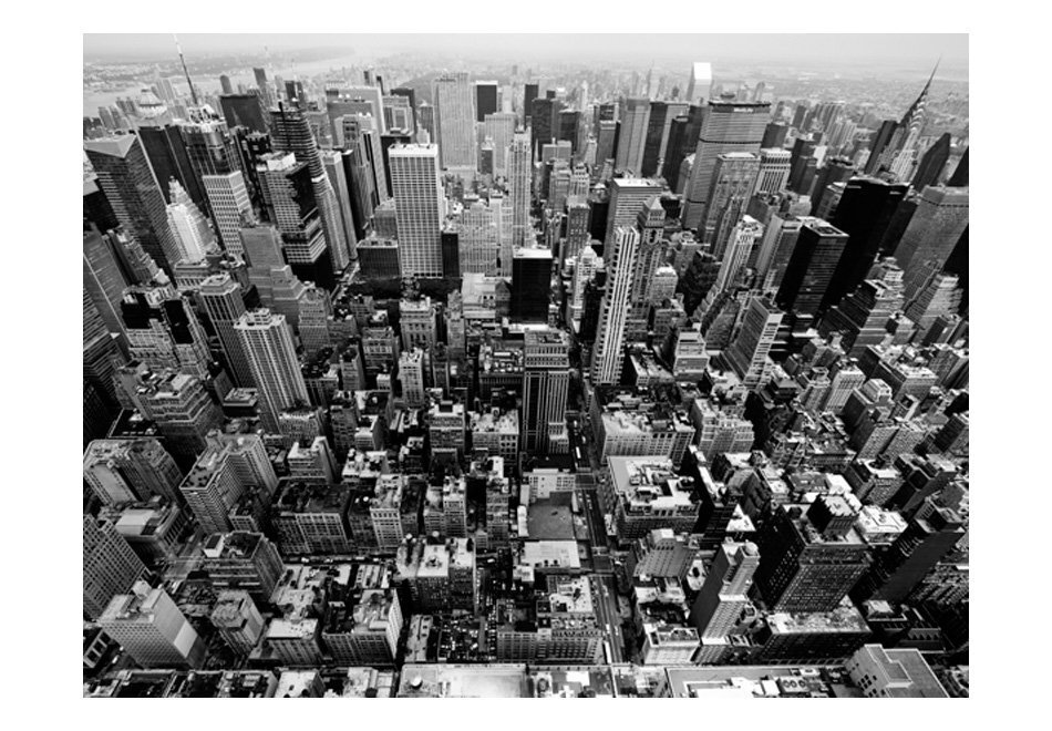 Valokuvatapetti - USA, New York: black and white 400x309 cm hinta ja tiedot | Valokuvatapetit | hobbyhall.fi