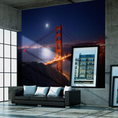 Valokuvatapetti - Golden Gate Bridge yöllä 400x309 cm hinta ja tiedot | Valokuvatapetit | hobbyhall.fi