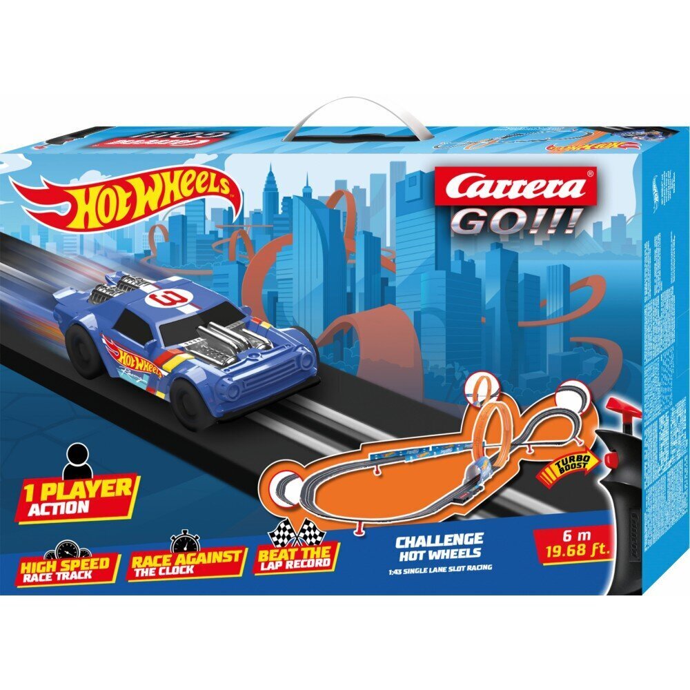 Carrera MENE!!! Hot Wheels -rata 6,0m 20068000 hinta ja tiedot | Poikien lelut | hobbyhall.fi