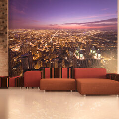 Valokuvatapetti - Chicago yöllä 300x231 cm hinta ja tiedot | Valokuvatapetit | hobbyhall.fi