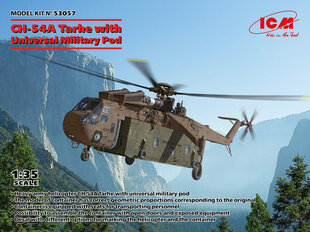 Liimattava malli ICM 53057 CH-54A Tarhe with Universal Military Pod 1/35 hinta ja tiedot | Koottavat pienoismallit | hobbyhall.fi