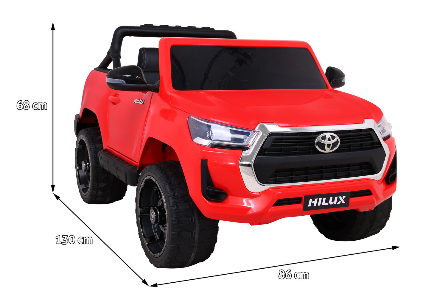 Toyota Hilux sähköauto lapsille, punainen hinta ja tiedot | Lasten sähköautot | hobbyhall.fi