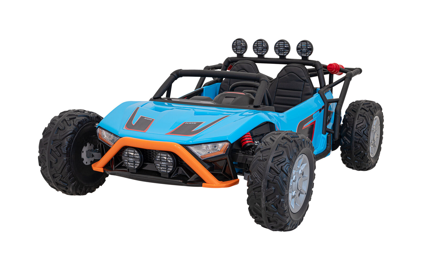 Kaksoissähköinen lastenvaunu Auto Buggy Racing 5, 24V, sininen hinta ja tiedot | Lasten sähköautot | hobbyhall.fi