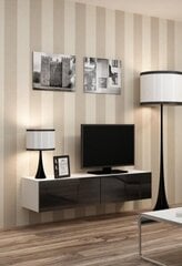 Cama TV-taso Vigo 140 30/140/40 valkoinen / musta kiiltävä hinta ja tiedot | TV-tasot | hobbyhall.fi