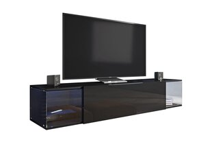 Cama TV-kaappi Vigo Sky 160/40/30 musta / musta kiiltävä hinta ja tiedot | TV-tasot | hobbyhall.fi