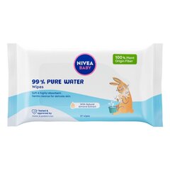 Kosteuspyyhkeet Nivea Baby Pure Water, 57 kpl hinta ja tiedot | Vauvojen kosteuspyyhkeet | hobbyhall.fi