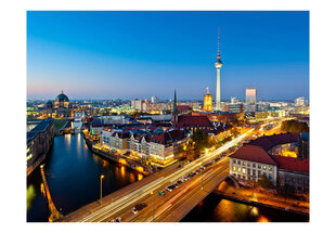 Valokuvatapetti - Berlin view from Fischerinsel (night) 300x231 cm hinta ja tiedot | Valokuvatapetit | hobbyhall.fi